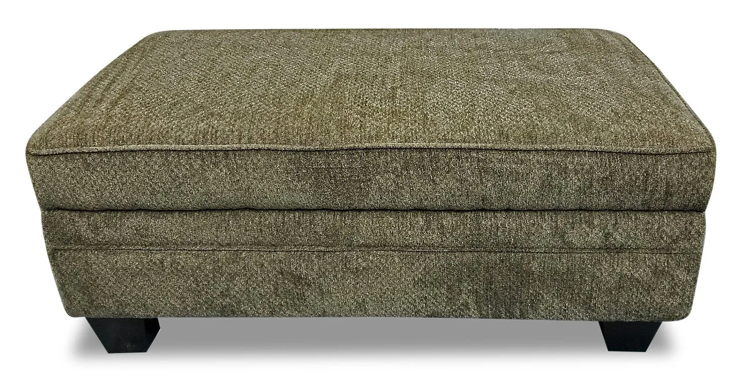 Sherwood Chenille Ottoman - Brown