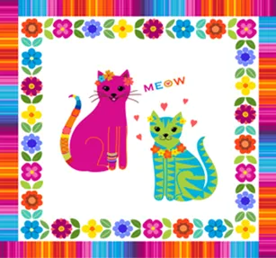 Teal Kitties Knit Tee