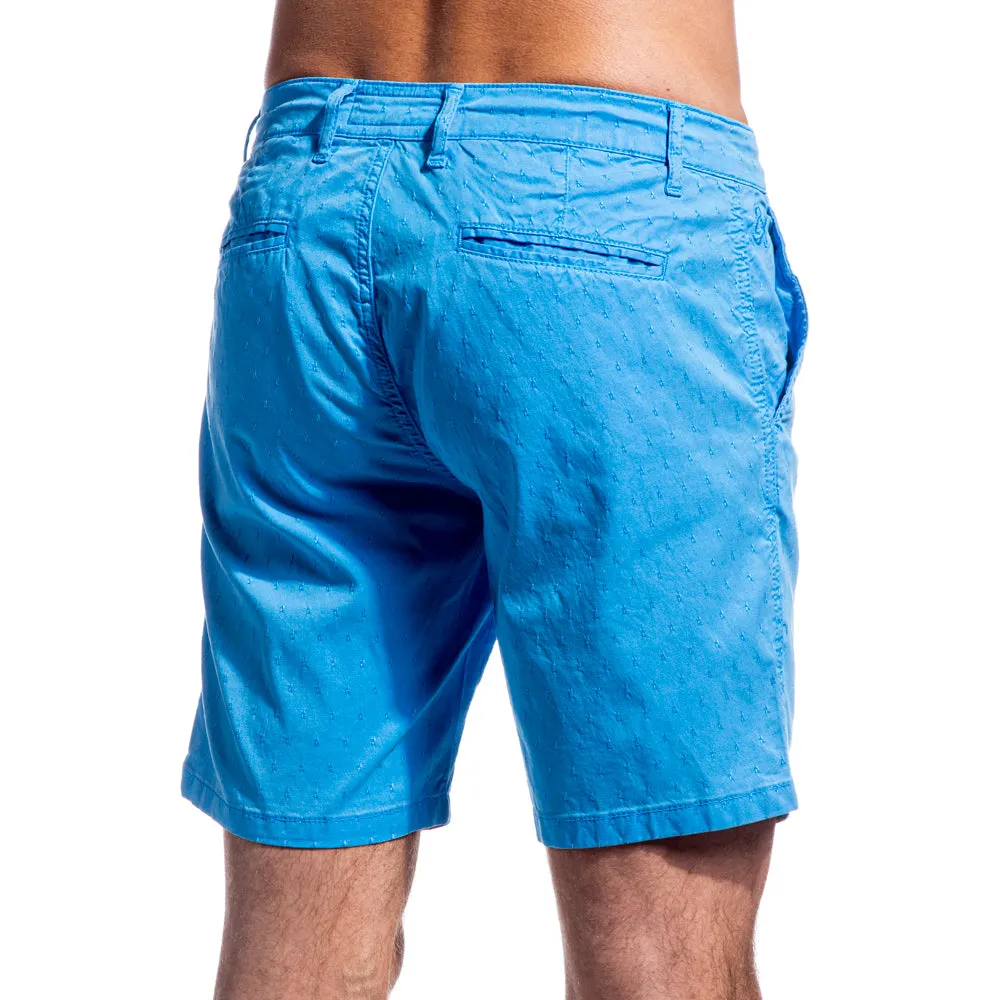 The Carlo Jacquard Shorts - Blue