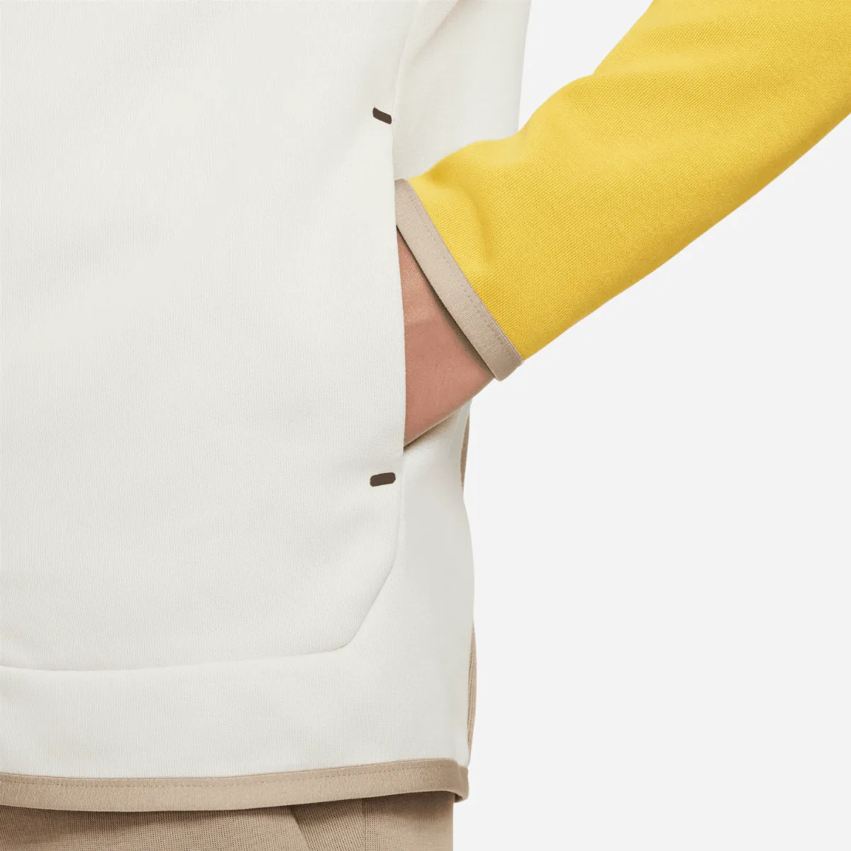 Veste Nike Tech Fleece Junior - Beige/Blanc/Jaune