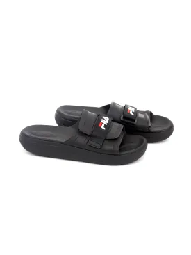 Women's Brand Logo Printed Slippers,Black