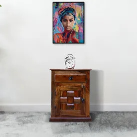 Wooden Niwar Bedside Cabinet